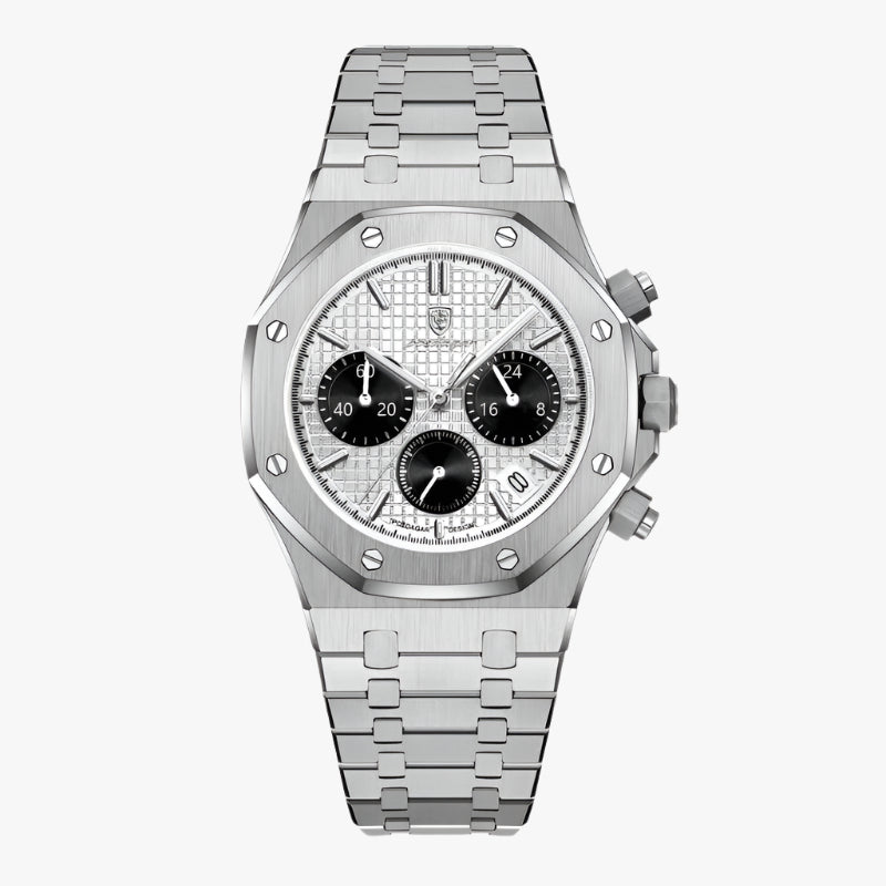 ATHENS CHRONOGRAPH WATCH - Mayfair ModaSilber
