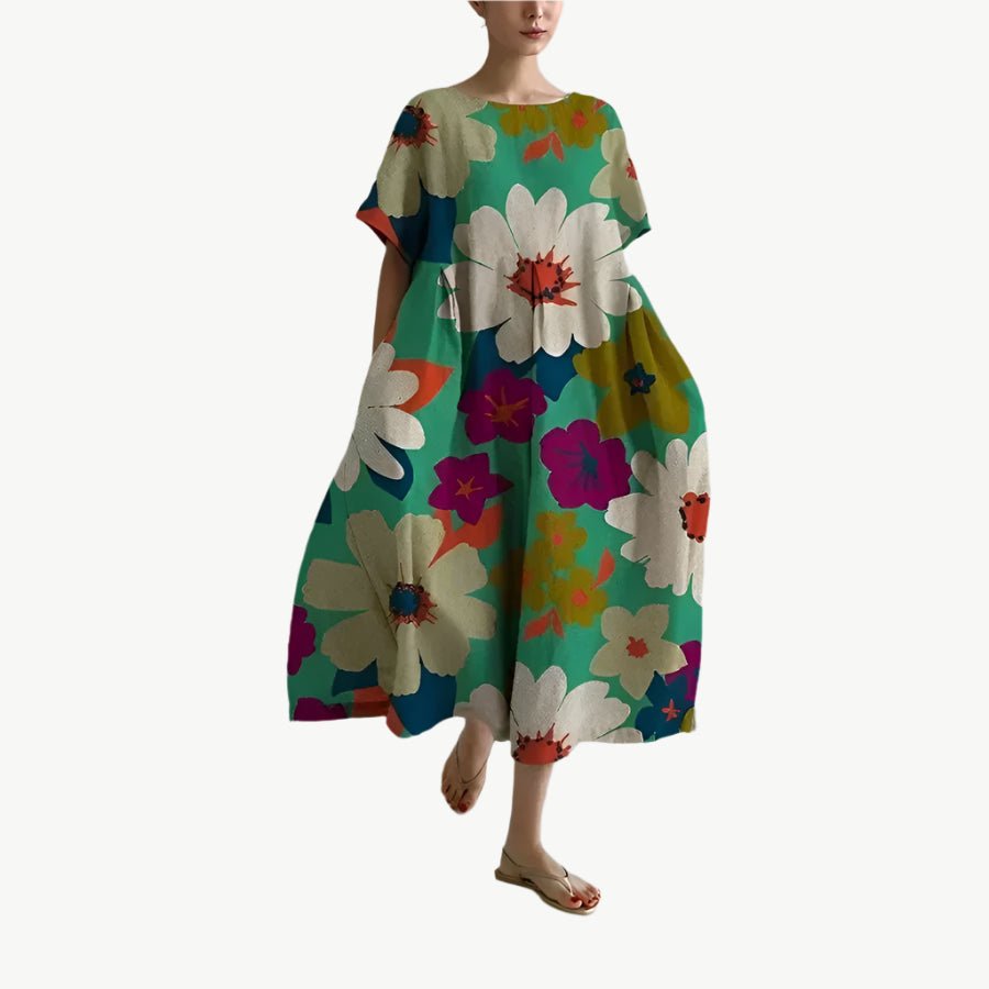 Elin - Lässiges bedrucktes Kleid - Mayfair ModaGrünS