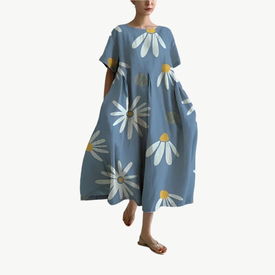 Elin - Lässiges bedrucktes Kleid - Mayfair ModaHellblauS
