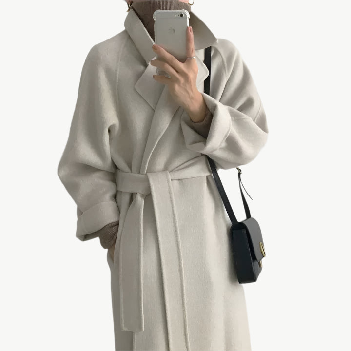 Ember - Langer Wintermantel - Mayfair ModaWeißS