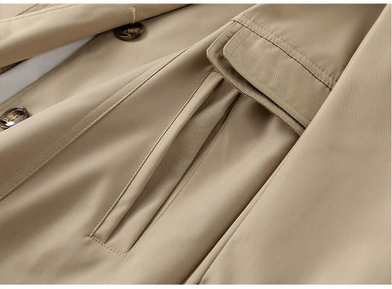 Everra - Ausgeschnittener Trenchcoat - Mayfair ModaKhakiS