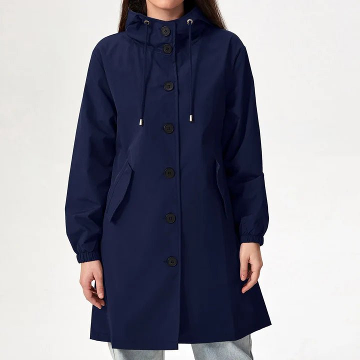 Fawn - Regenmantel mit Kapuze - Mayfair ModaBlauS - 36 EU