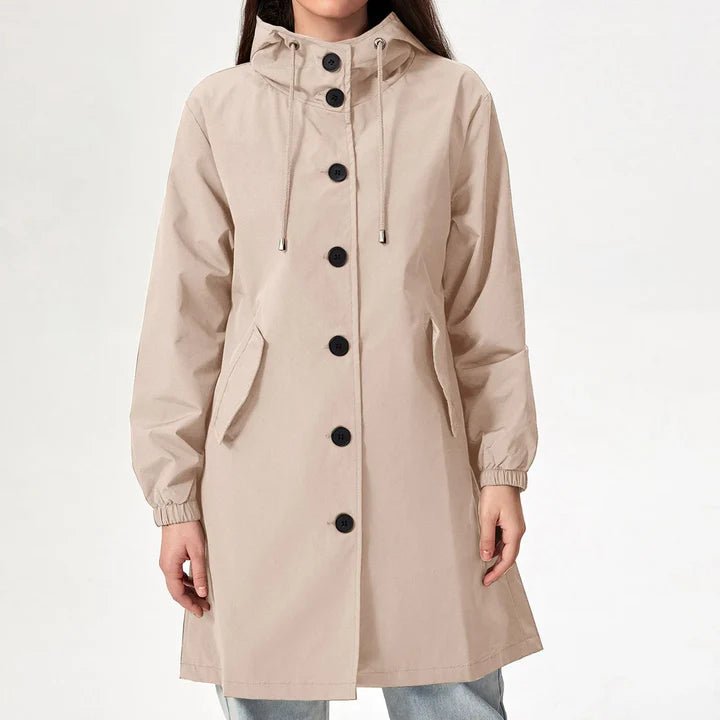 Fawn - Regenmantel mit Kapuze - Mayfair ModaKhakiS - 36 EU
