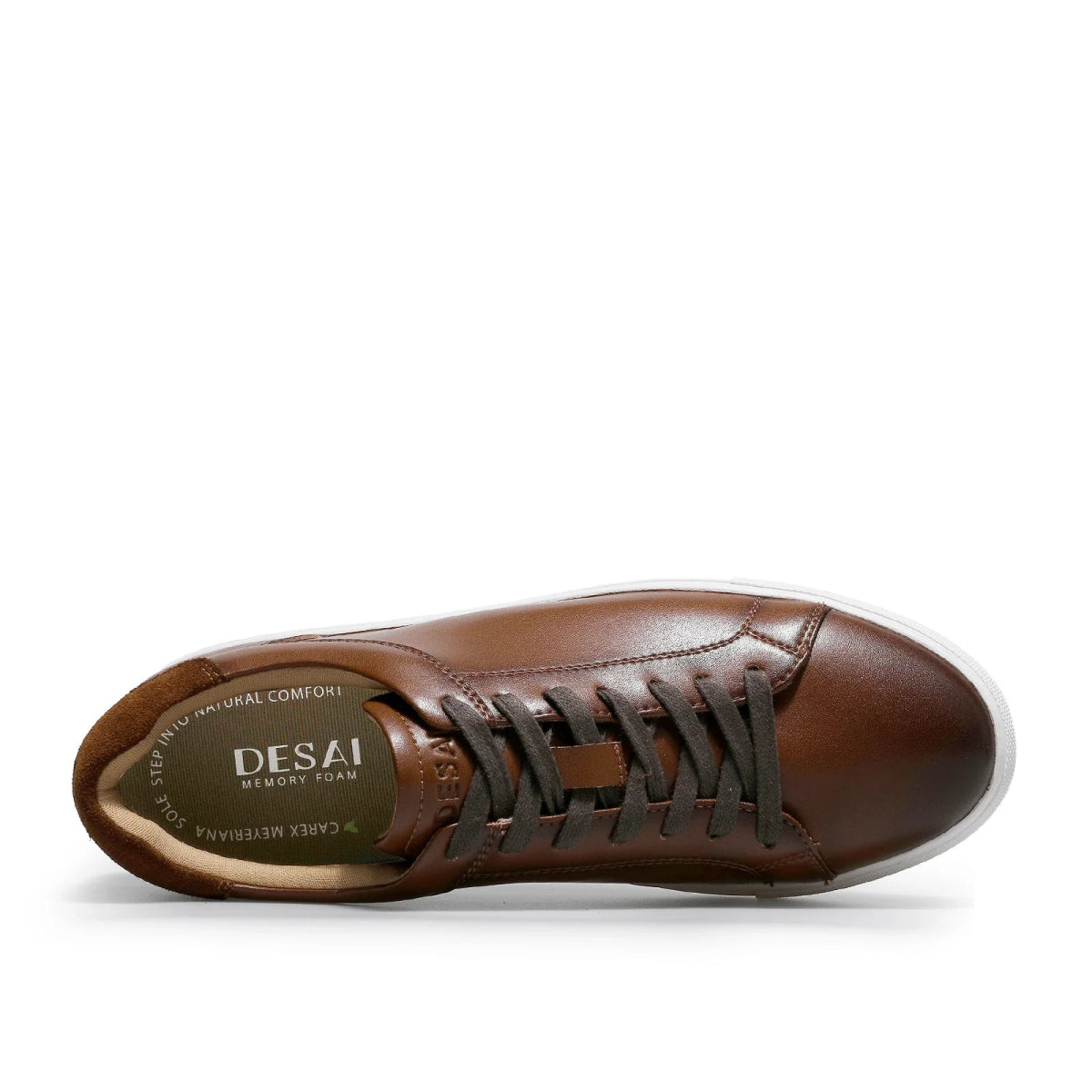 Herren lässige Leder - Turnschuhe - Mayfair ModaBraun7