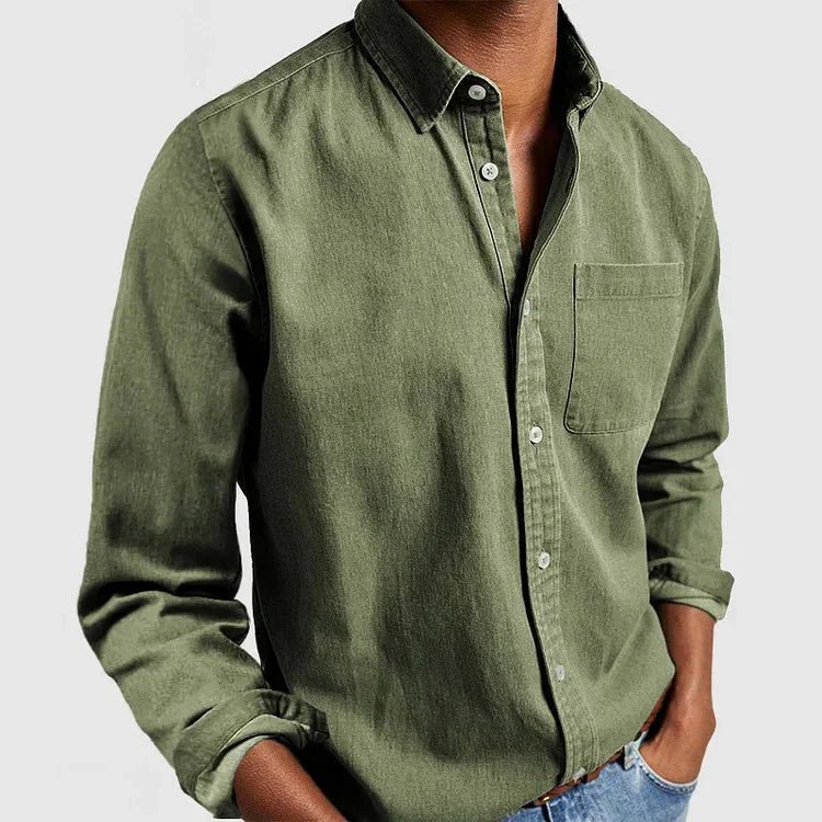 Marco - Weiches Langarm - Poloshirt - Mayfair ModaGrünS