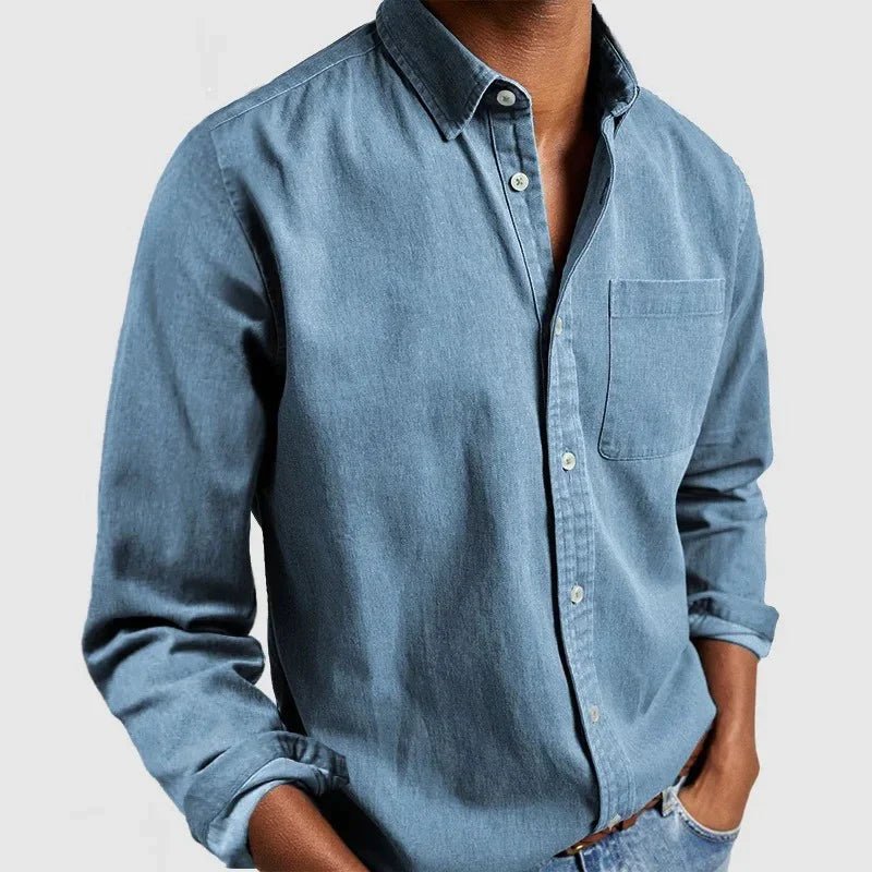 Marco - Weiches Langarm - Poloshirt - Mayfair ModaHellblauS