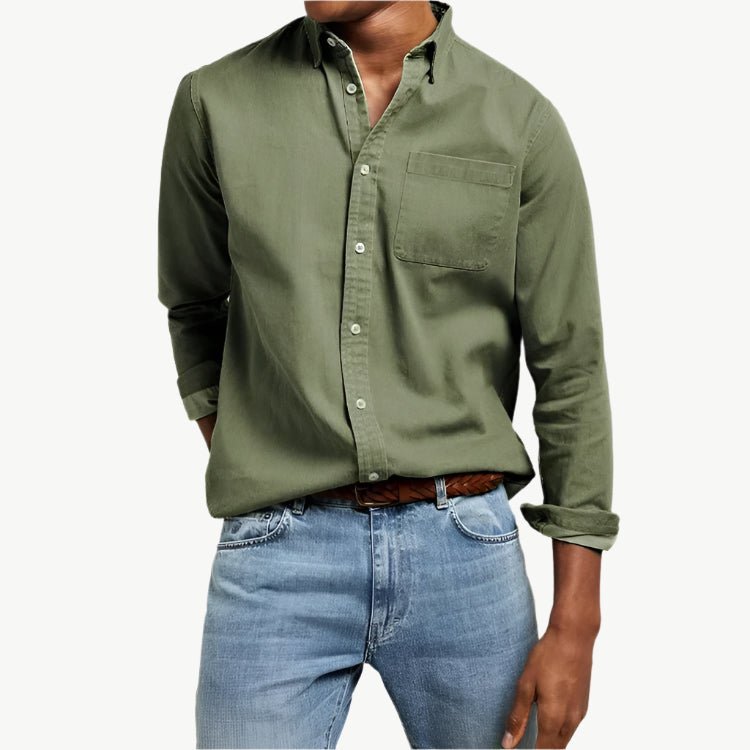Marco - Weiches Langarm - Poloshirt - Mayfair ModaMarineblauS
