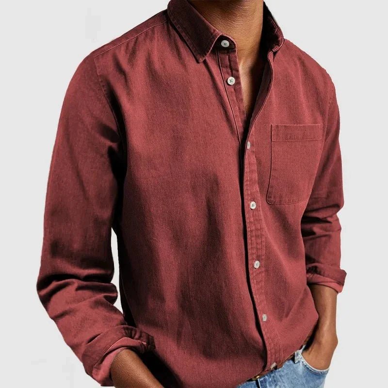 Marco - Weiches Langarm - Poloshirt - Mayfair ModaRotS