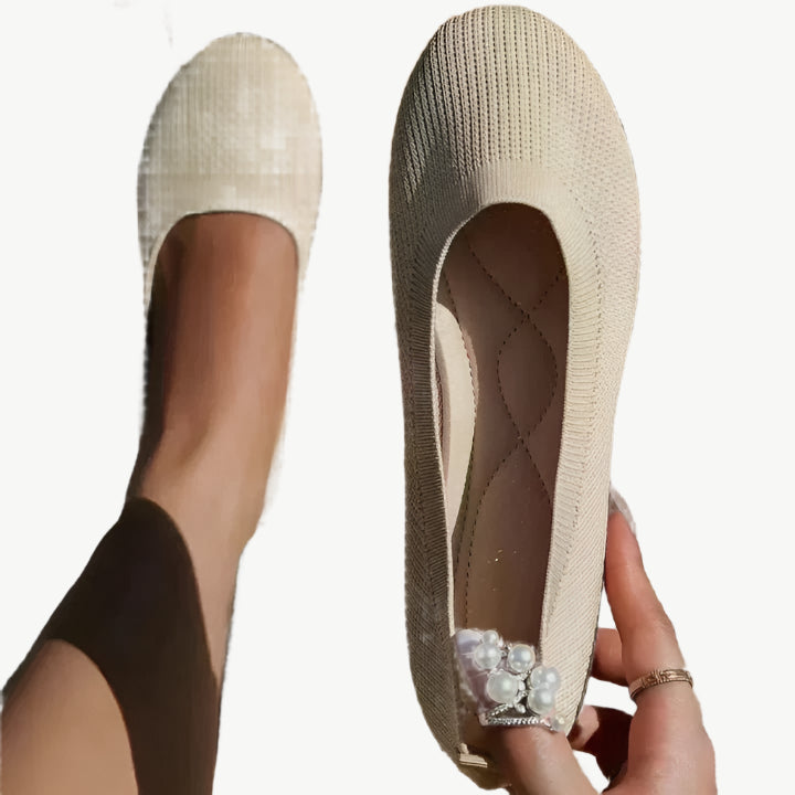 Mia - Rutschfeste Flats - Mayfair ModaBeige36