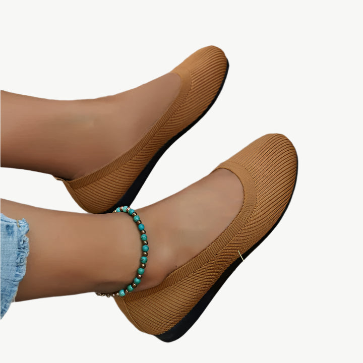 Mia - Rutschfeste Flats - Mayfair ModaKhaki36