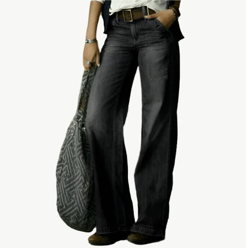 Paloma - Jeans mit weitem Bein - Mayfair ModaDunkelgrauS