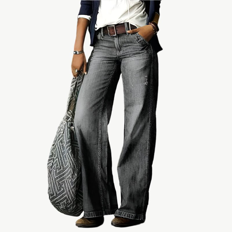 Paloma - Jeans mit weitem Bein - Mayfair ModaHellgrauS