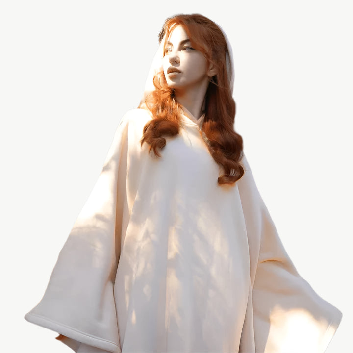 Sera - Langer, vielseitiger Hoodie - Mayfair ModaApricot