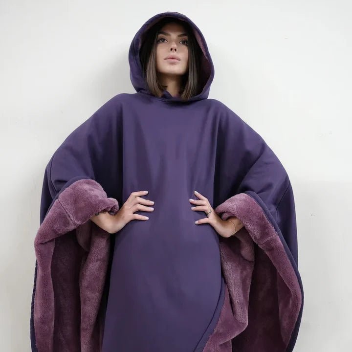 Sera - Langer, vielseitiger Hoodie - Mayfair ModaLila