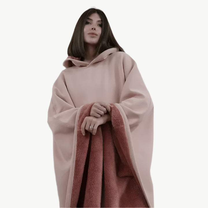 Sera - Langer, vielseitiger Hoodie - Mayfair ModaPink