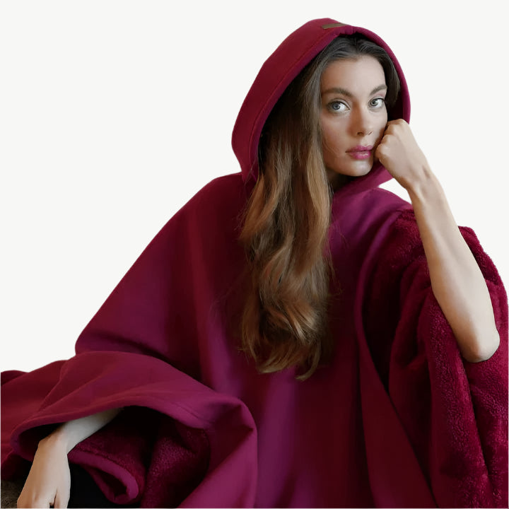 Sera - Langer, vielseitiger Hoodie - Mayfair ModaRot