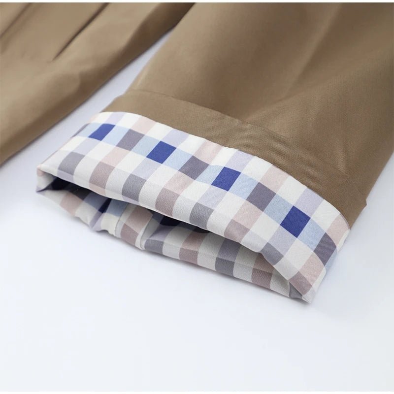 Sorelisse - Kariert Gefütterte Einreihige Jacke - Mayfair ModaKhakiS