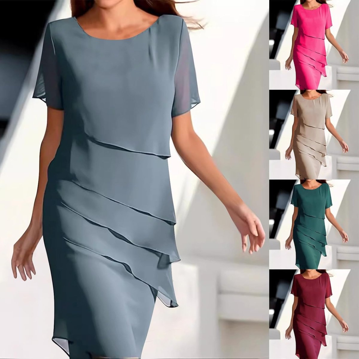 Wendy - Stilvolles Kleid - Mayfair ModaKhakiS
