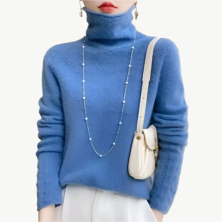 Xilora - Merino Wollrollkragenpullover - Mayfair ModaBlauS