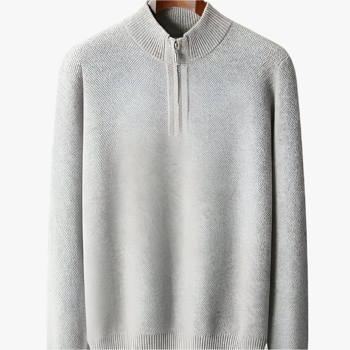 100% MERINO WOOL ZIP UP TRACKSUIT - Mayfair ModaGrauS
