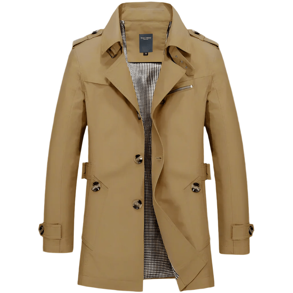 Anton - Modischer Trenchcoat - Mayfair ModaKhakiXS