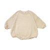 Atmungsaktiver Kinder Sweatshirt Strampler aus Bio - Baumwolle – hypoallergen & umweltfreundlich - Mayfair ModaBeige1 - 3M