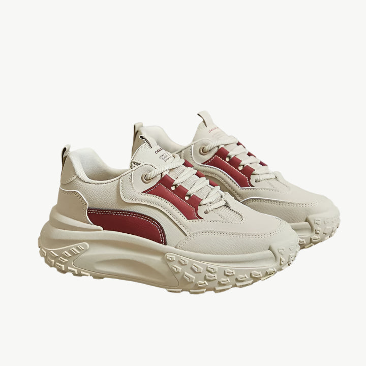 Audie - Modische Turnschuhe - Mayfair ModaBeige - Rot35