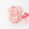 Bequemer Hasenoverall aus 100% Bio - Baumwolle für Kinder – Atmungsaktiv & Hypoallergen - Mayfair ModaRosa0 - 6M