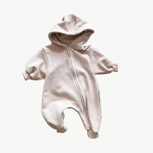 Bequemer Kapuzenoverall aus 100% Bio - Baumwolle für Kinder – Atmungsaktiv & Hypoallergen - Mayfair ModaGrün1 - 3M
