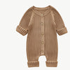 Bequemer Langarm - Strickoverall aus hypoallergenem Baumwollmaterial für Kinder - Mayfair ModaBeige6M