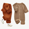 Bequemer Langarm - Strickoverall aus hypoallergenem Baumwollmaterial für Kinder - Mayfair ModaBeige6M