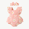 Bequemes Strampler Baby Set Aus Baumwolle Mit Bezauberndem Daisy - Design Für Babys - Mayfair ModaRot0 - 3M