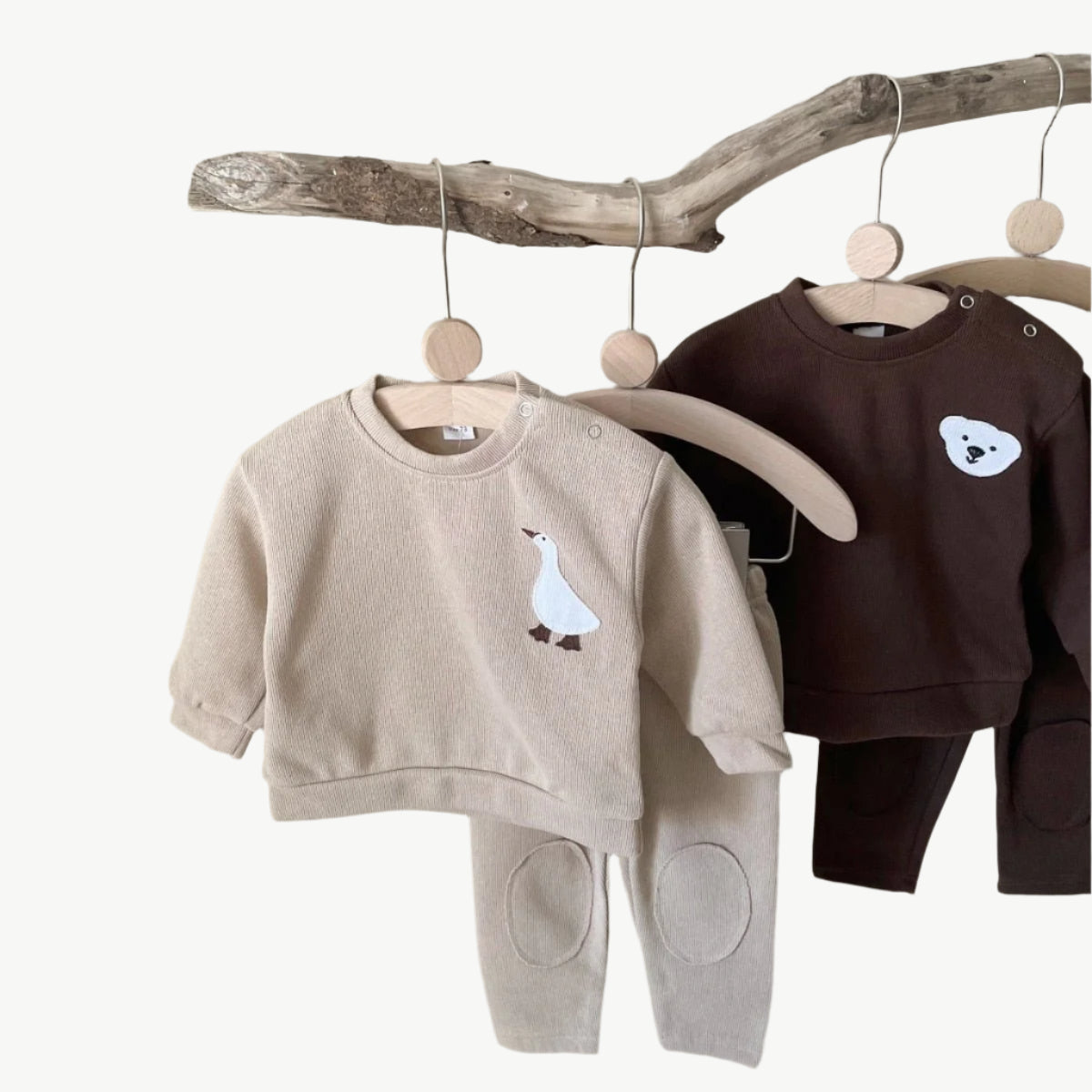 Bio - Baumwoll - Jogger - Set für Kinder – Atmungsaktiv & Hypoallergen - Mayfair ModaBär6 - 9M