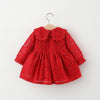 Bio - Baumwoll - Langarm - Spitzenkleid für Kinder – Hypoallergen & Atmungsaktiv - Mayfair ModaRosa6M