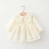 Bio - Baumwoll - Langarm - Spitzenkleid für Kinder – Hypoallergen & Atmungsaktiv - Mayfair ModaRosa6M