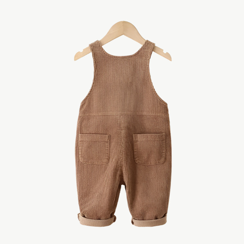 Bio - Baumwoll Overall für Kinder – Atmungsaktiv, Hypoallergen & Umweltfreundlich - Mayfair Modabeige12M