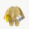 Bio - Baumwoll Waffel Jogger Set für Kinder – Atmungsaktiv & Hypoallergen - Mayfair ModaGelb9 - 12M