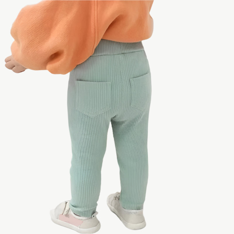 Bio - Baumwolle Doppelpocket Leggings für Kinder – Atmungsaktiv & Hypoallergen - Mayfair ModaSchwarz12M