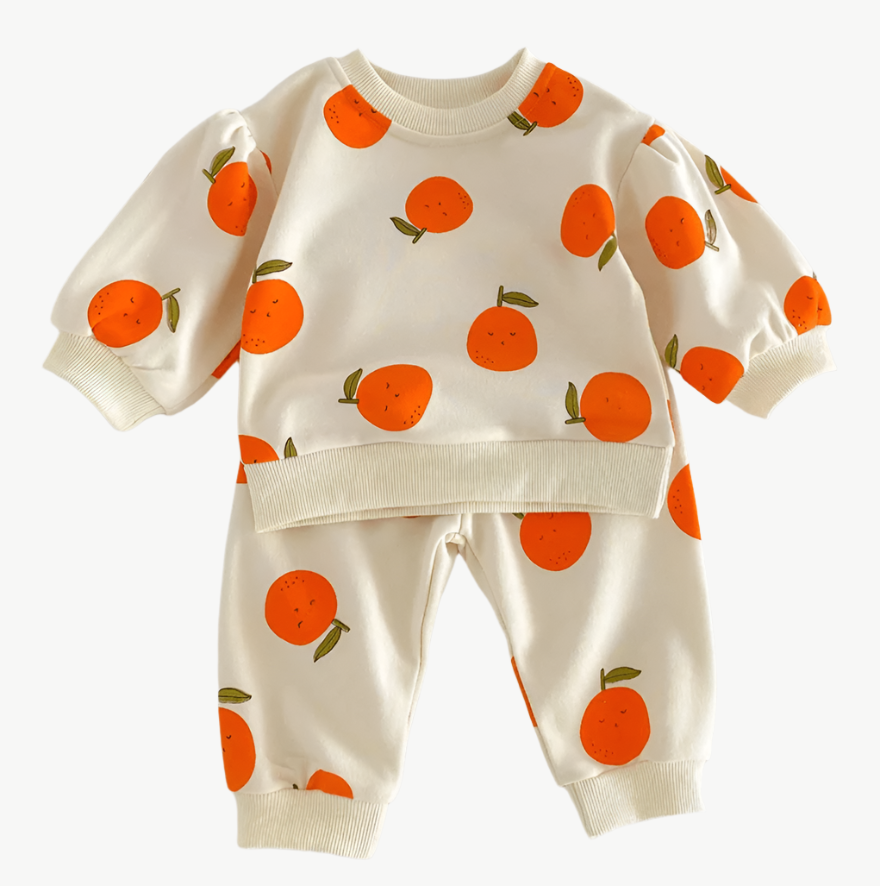 Bio - Baumwolle Jogger - Set für Kinder – Atmungsaktiv & Hypoallergen - Mayfair ModaGelb6M