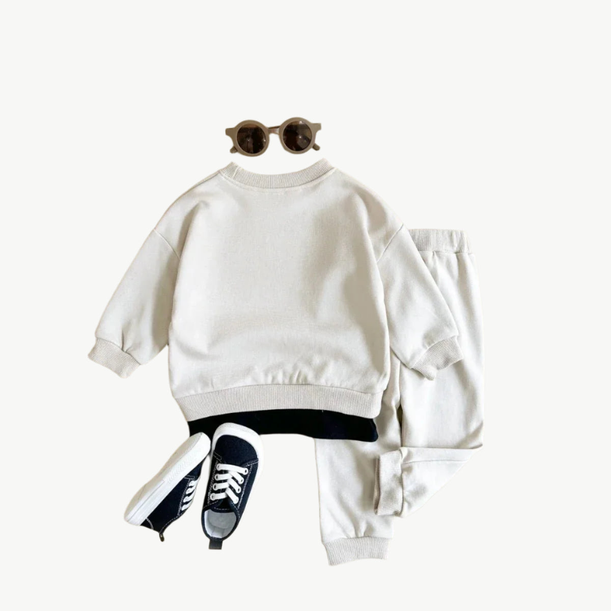 Bio - Baumwolle Jogger Set für Kinder – Atmungsaktiv, Umweltfreundlich & Hypoallergen - Mayfair ModaKhaki9 - 12M