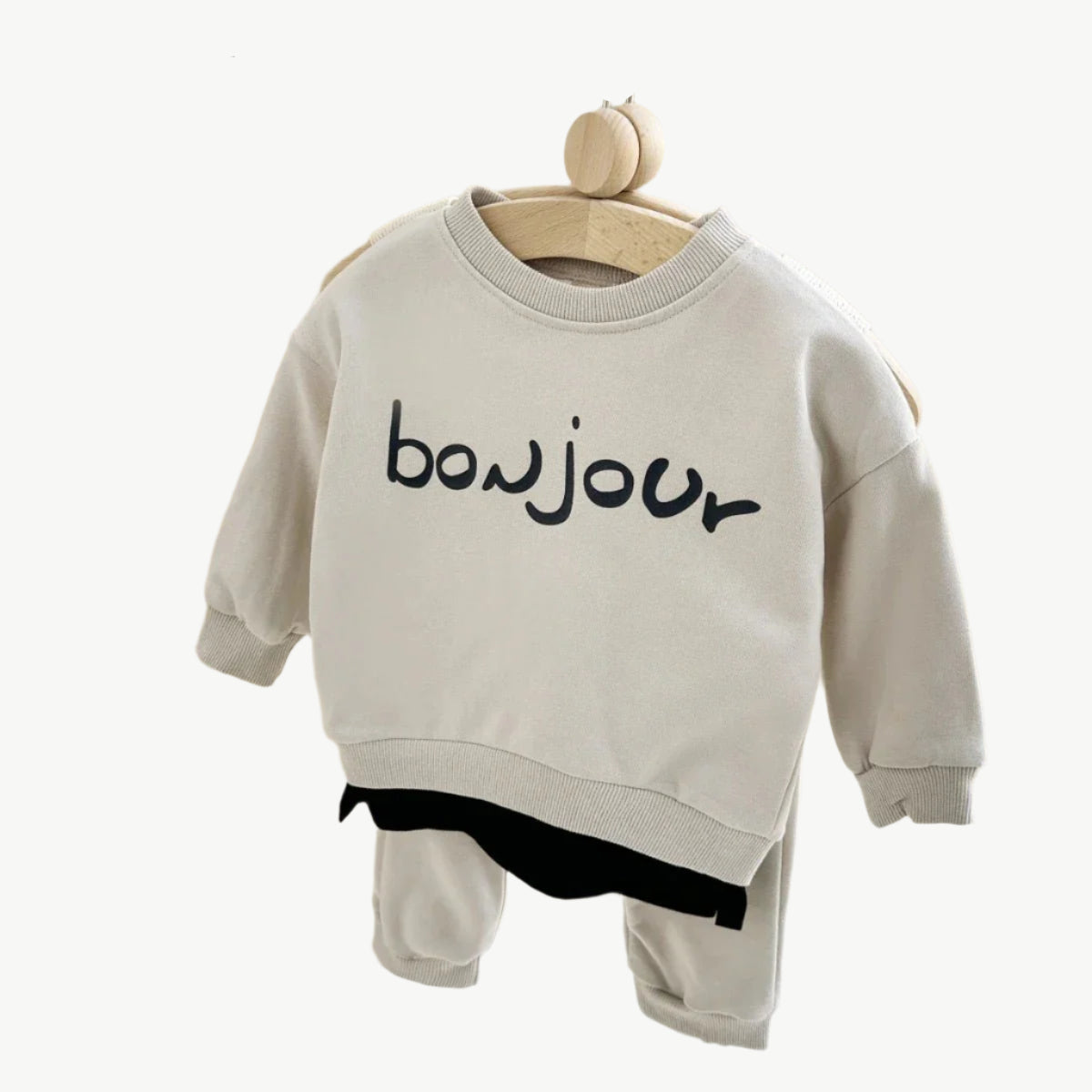 Bio - Baumwolle Jogger Set für Kinder – Atmungsaktiv, Umweltfreundlich & Hypoallergen - Mayfair ModaKhaki9 - 12M
