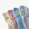 Bio - Baumwolle Jogger Set für Kinder mit Smiley - Gesicht - Print – Bequem & Atmungsaktiv - Mayfair ModaRosa6 - 9M