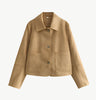 Cecil - Luxuriöser Wildleder - Mantel - Mayfair ModaHellbraunS - EU 36