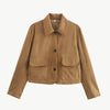 Cecil - Luxuriöser Wildleder - Mantel - Mayfair ModaKamelS - EU 36