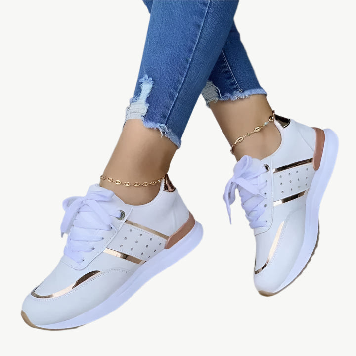 Edith - Moderne, langlebige Turnschuhe - Mayfair ModaWeiß36