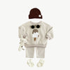 Eis Jogger - Set aus Bio - Baumwolle – Atmungsaktiv, Hypoallergen & Umweltfreundlich - Mayfair ModaBeige9 - 12M