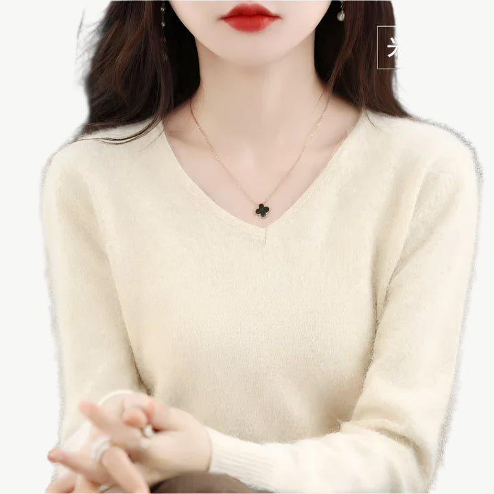 Elena - Schick Sweater - Mayfair ModaBeigeS