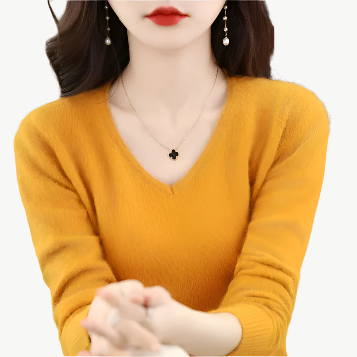 Elena - Schick Sweater - Mayfair ModaIngwergelbS