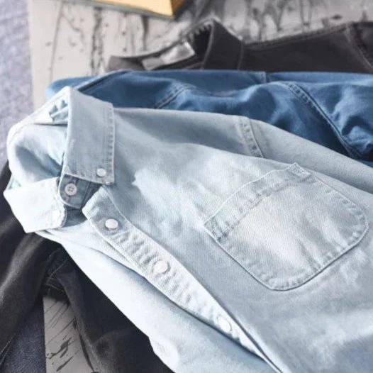 Elias - Klassisches Denim - Polo - Mayfair ModaHellblauS