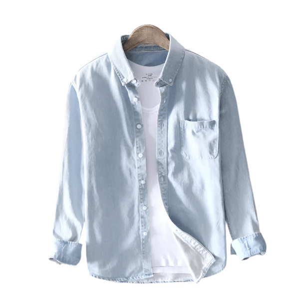 Elias - Klassisches Denim - Polo - Mayfair ModaHellblauS